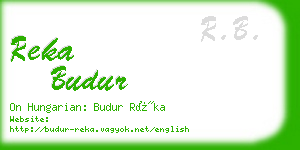 reka budur business card